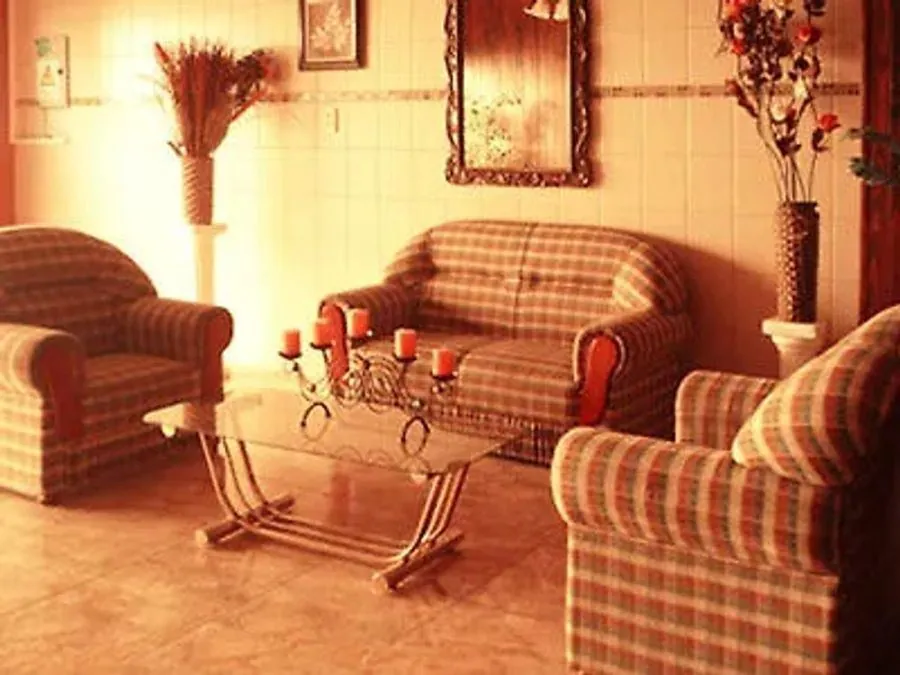 Sala de estar con sillones tapizados